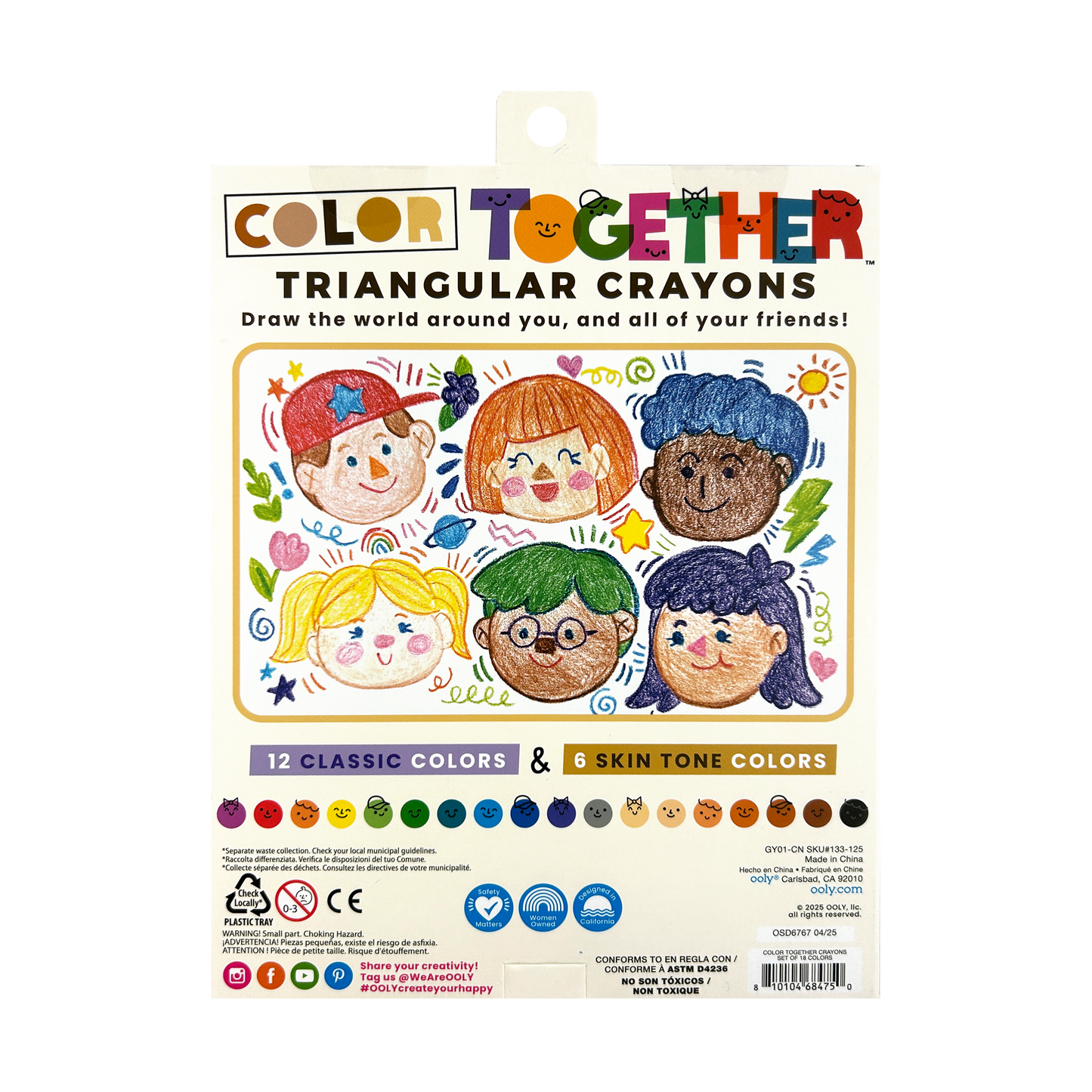 Color Together Triangular Crayons - Set of 18