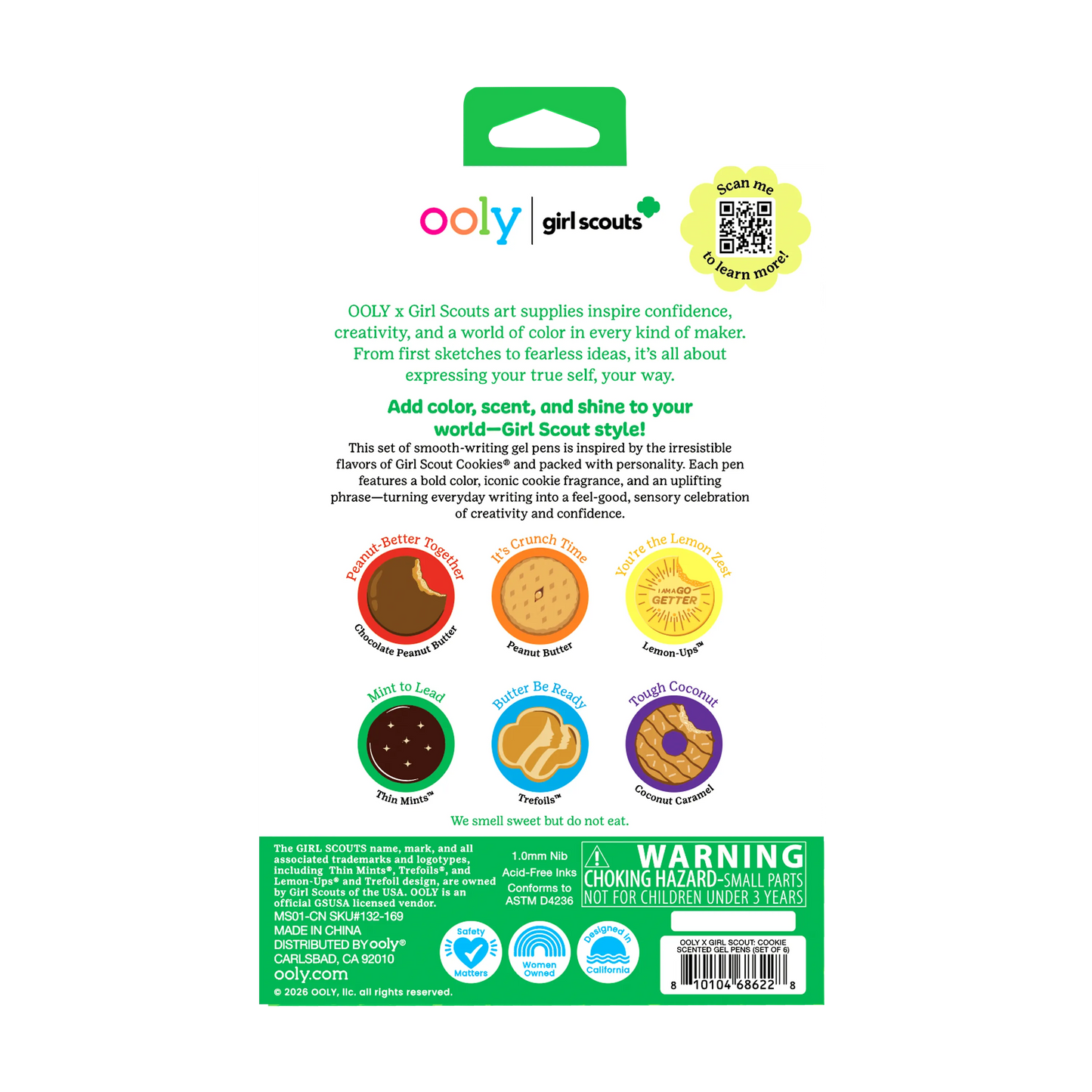 OOLY x Girl Scouts Cookie Scented Gel Pens - Set of 6