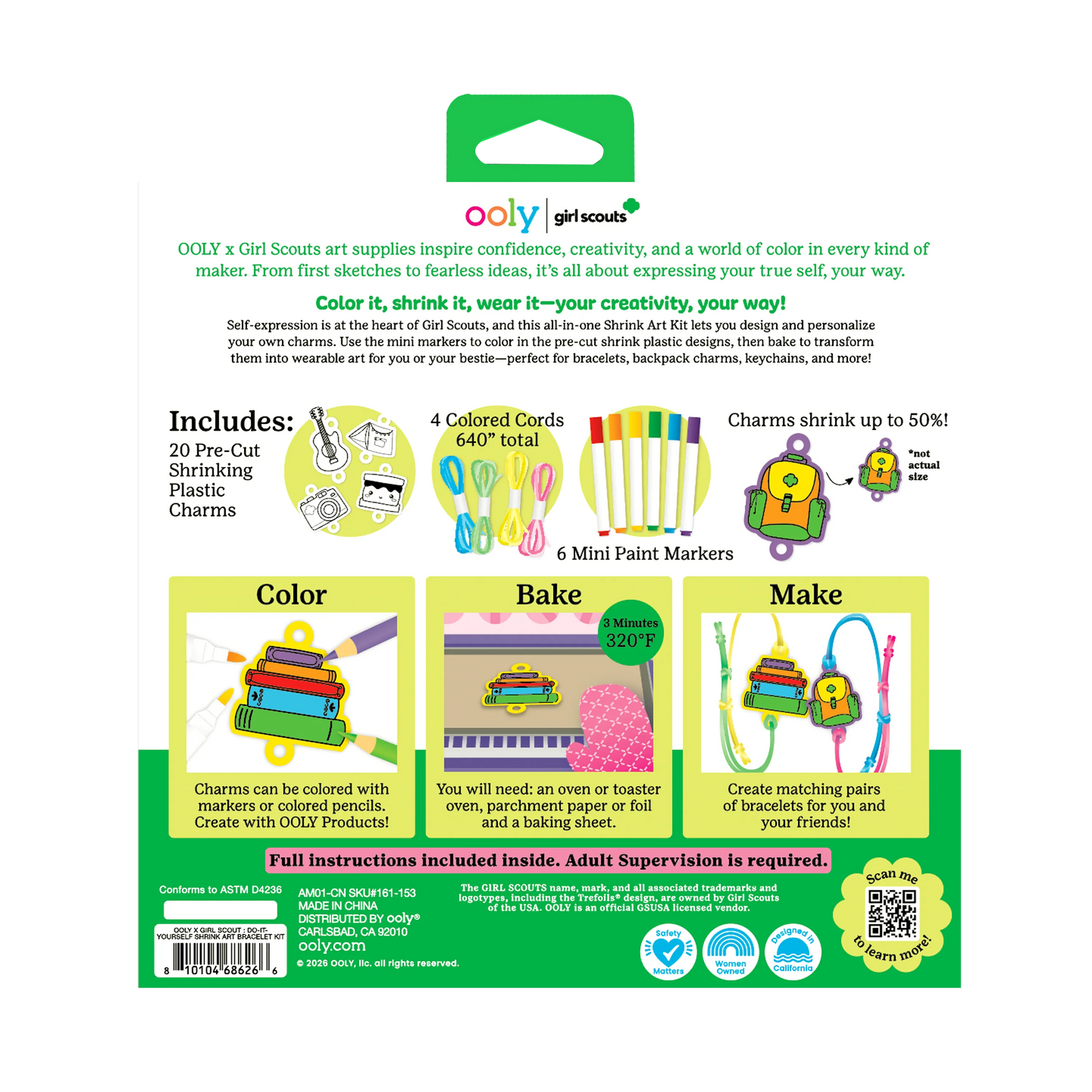 OOLY x Girl Scouts DIY Shrink Art Bracelet Kit