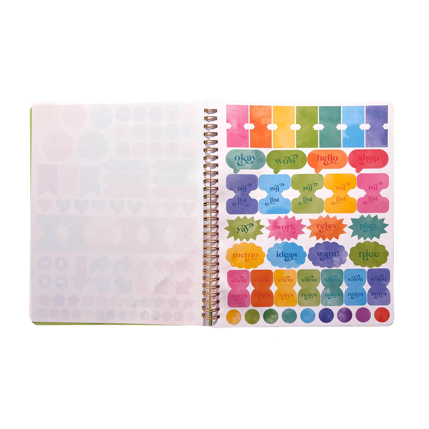 Artful Notes Reverse Coloring Notebook - Wildscape