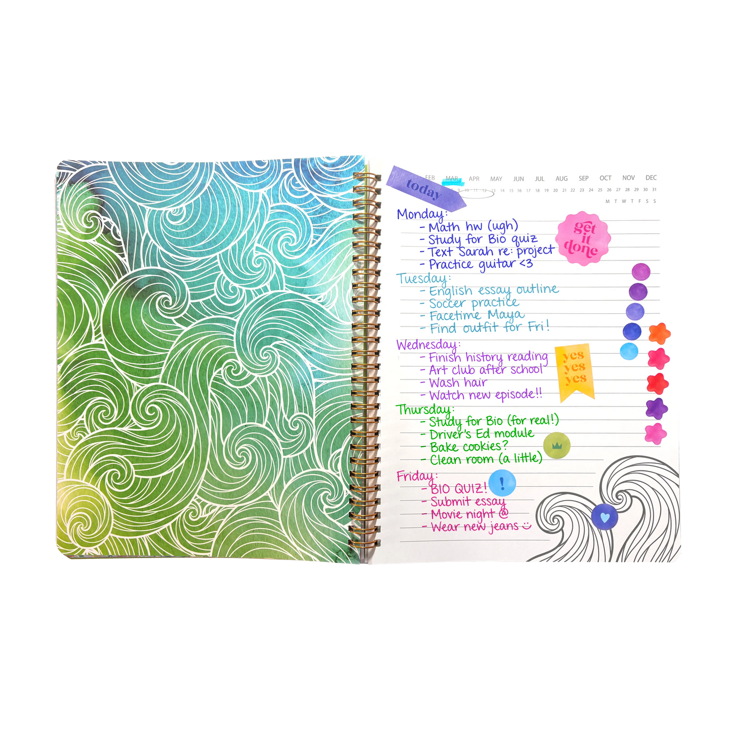 Artful Notes Reverse Coloring Notebook - Wildscape