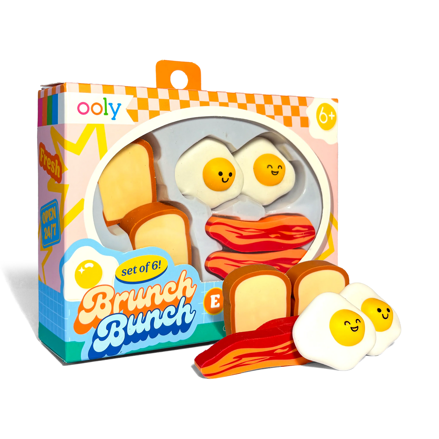 Brunch Bunch Erasers - Set of 6
