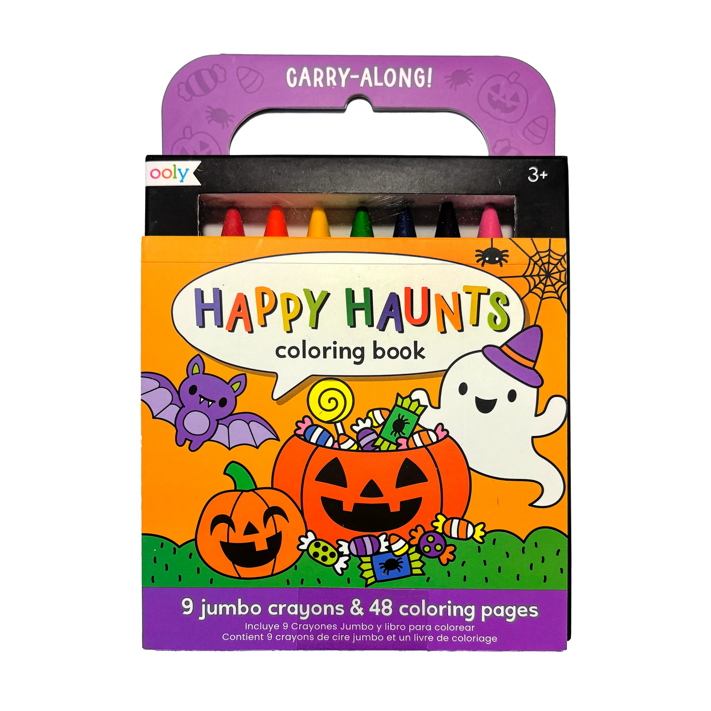 Carry-Along! Coloring Book and Crayon Set - Happy Haunts - Set of 9 Crayons