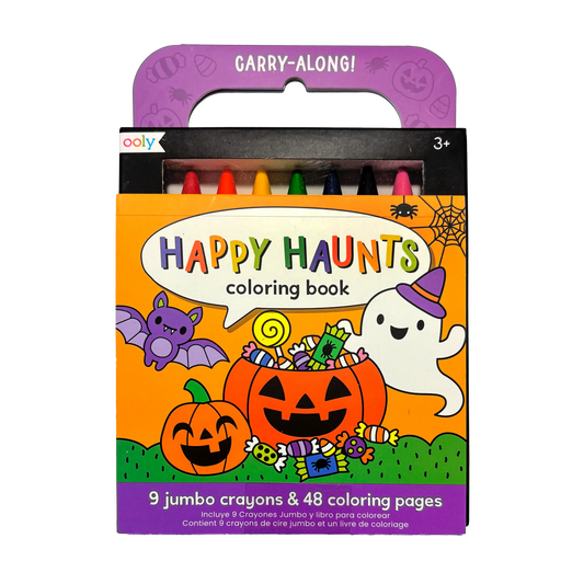 Carry-Along! Coloring Book and Crayon Set - Happy Haunts - Set of 9 Crayons