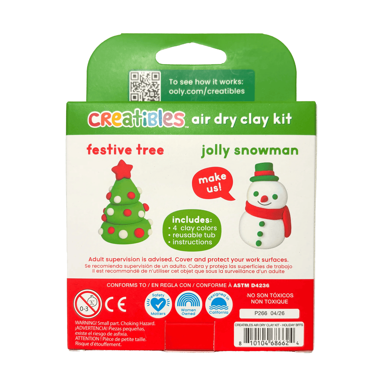 Creatibles Mini Air Dry Clay Kit - Holiday BFFs