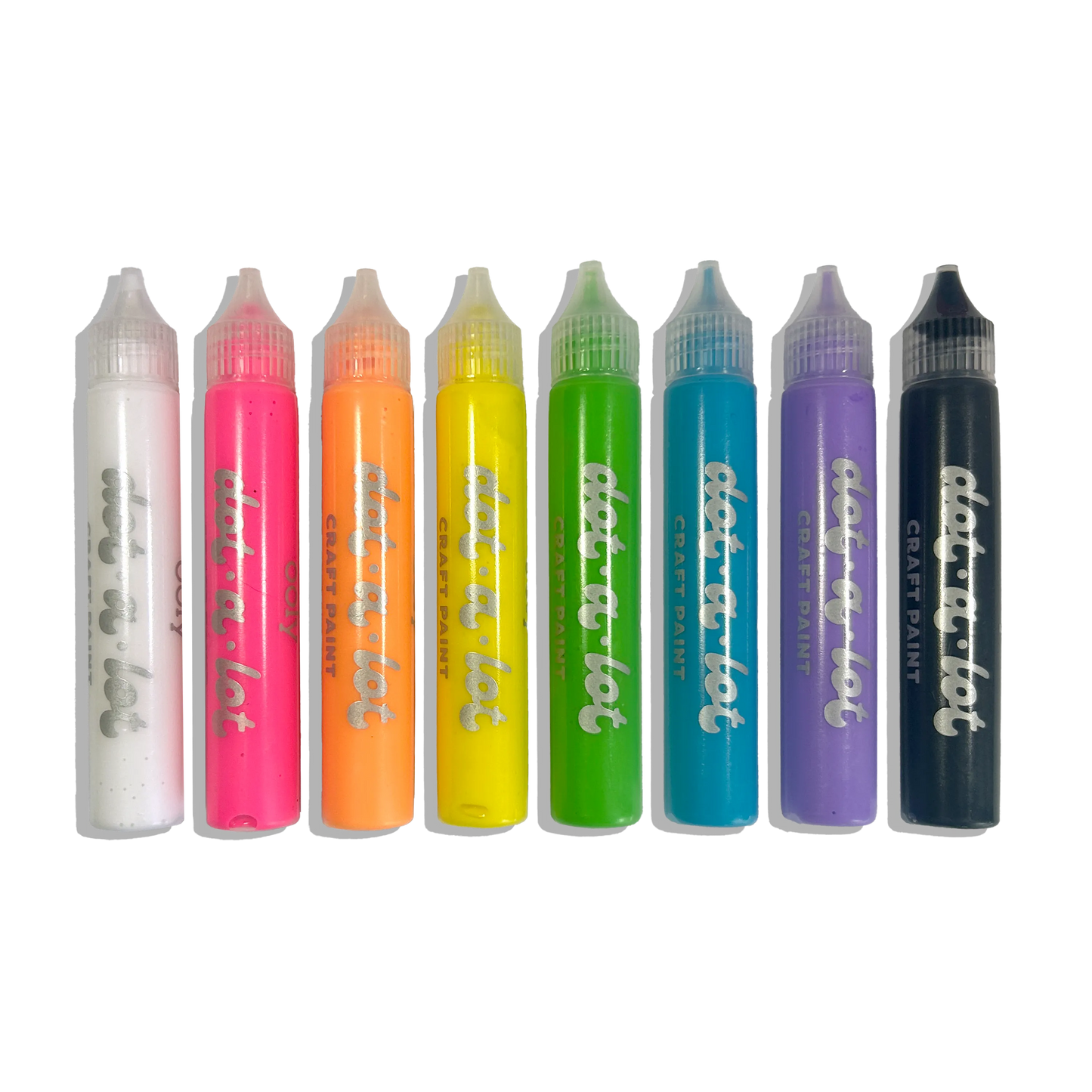 Dot-a-Lot 3D Dimensional Craft Paint - Brights - Set of 8