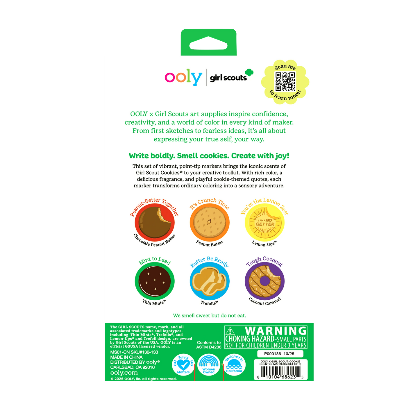 OOLY x Girl Scouts Cookie Scented Markers - Set of 6