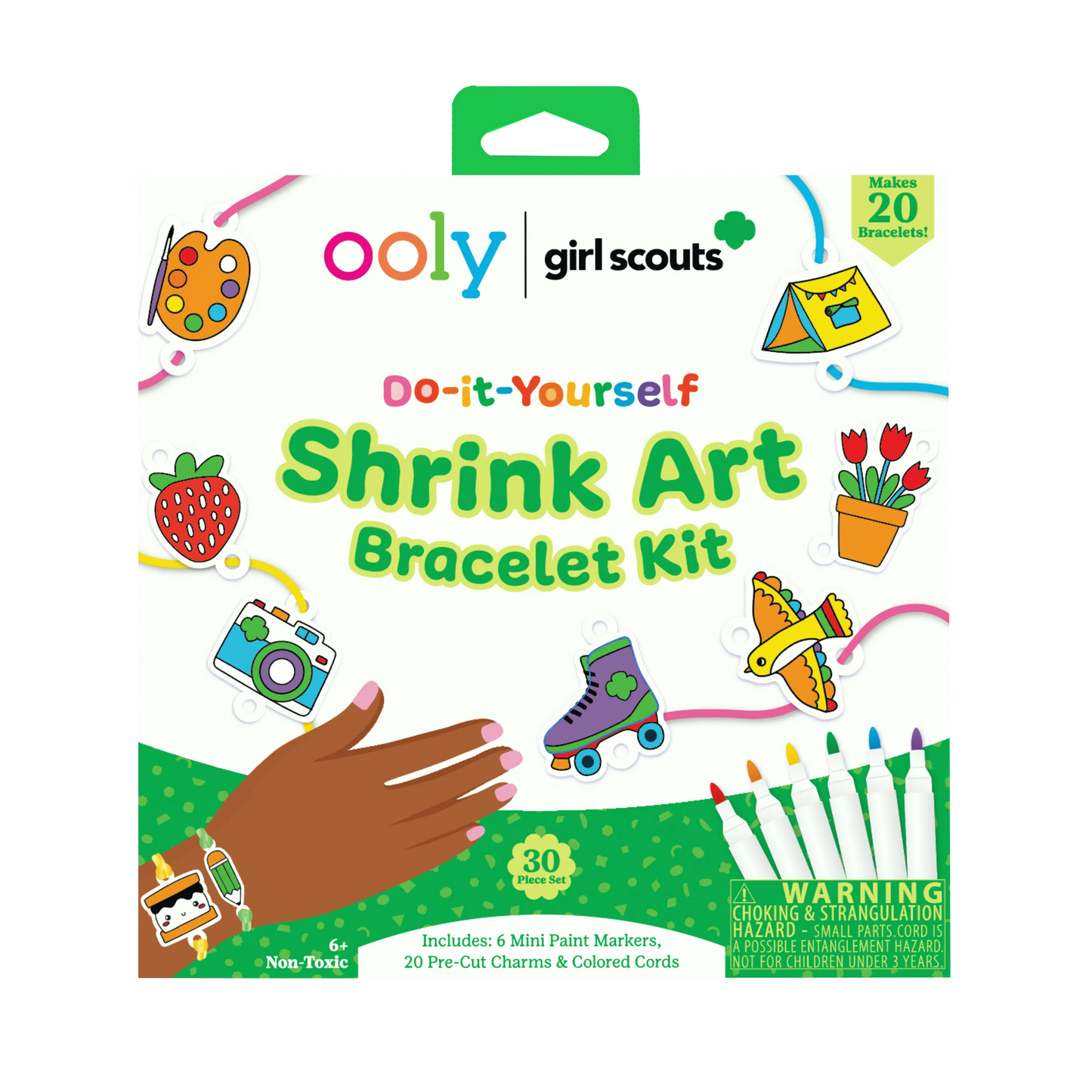 OOLY x Girl Scouts DIY Shrink Art Bracelet Kit