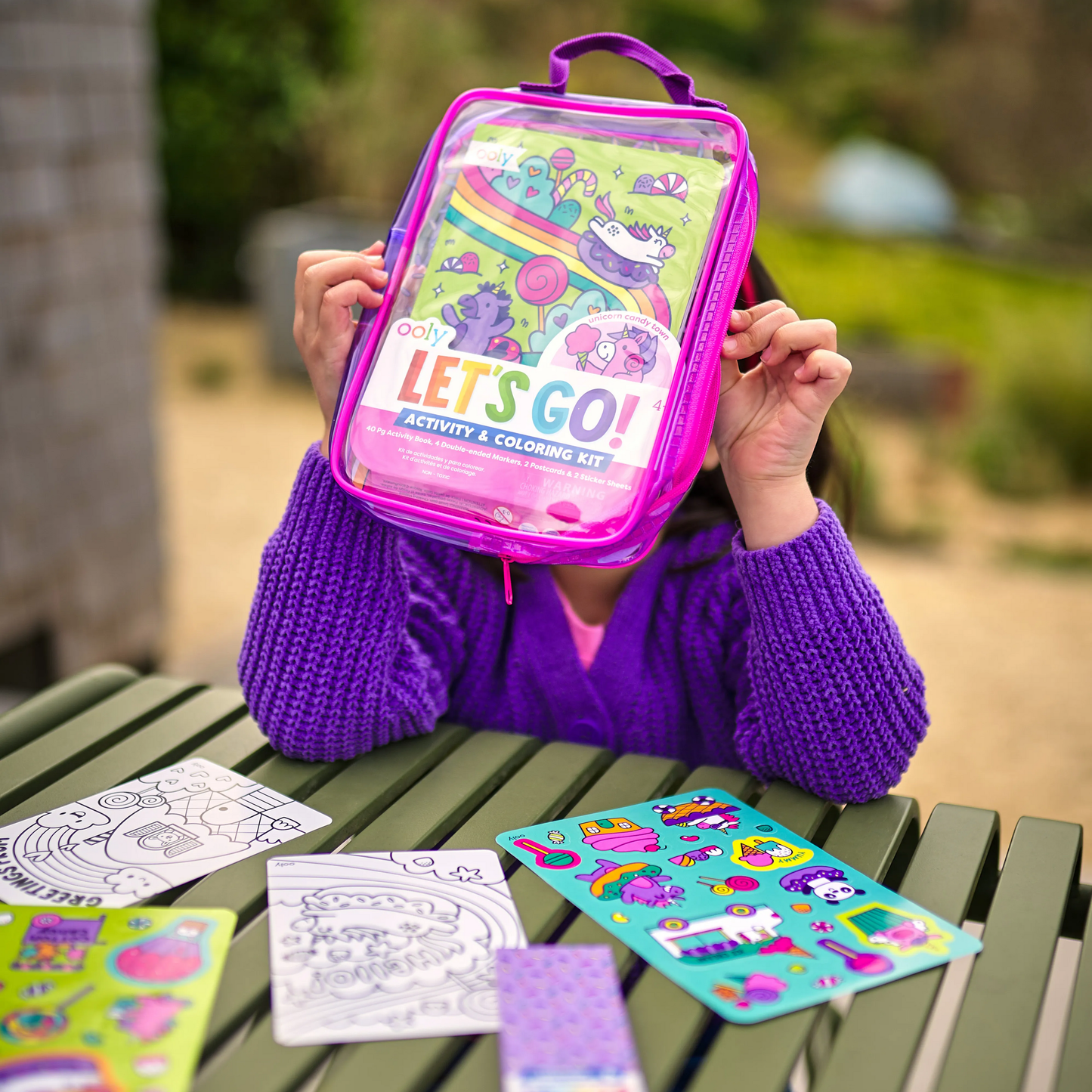 Let's Go! Activity & Coloring Kit - Unicorn Candy Town