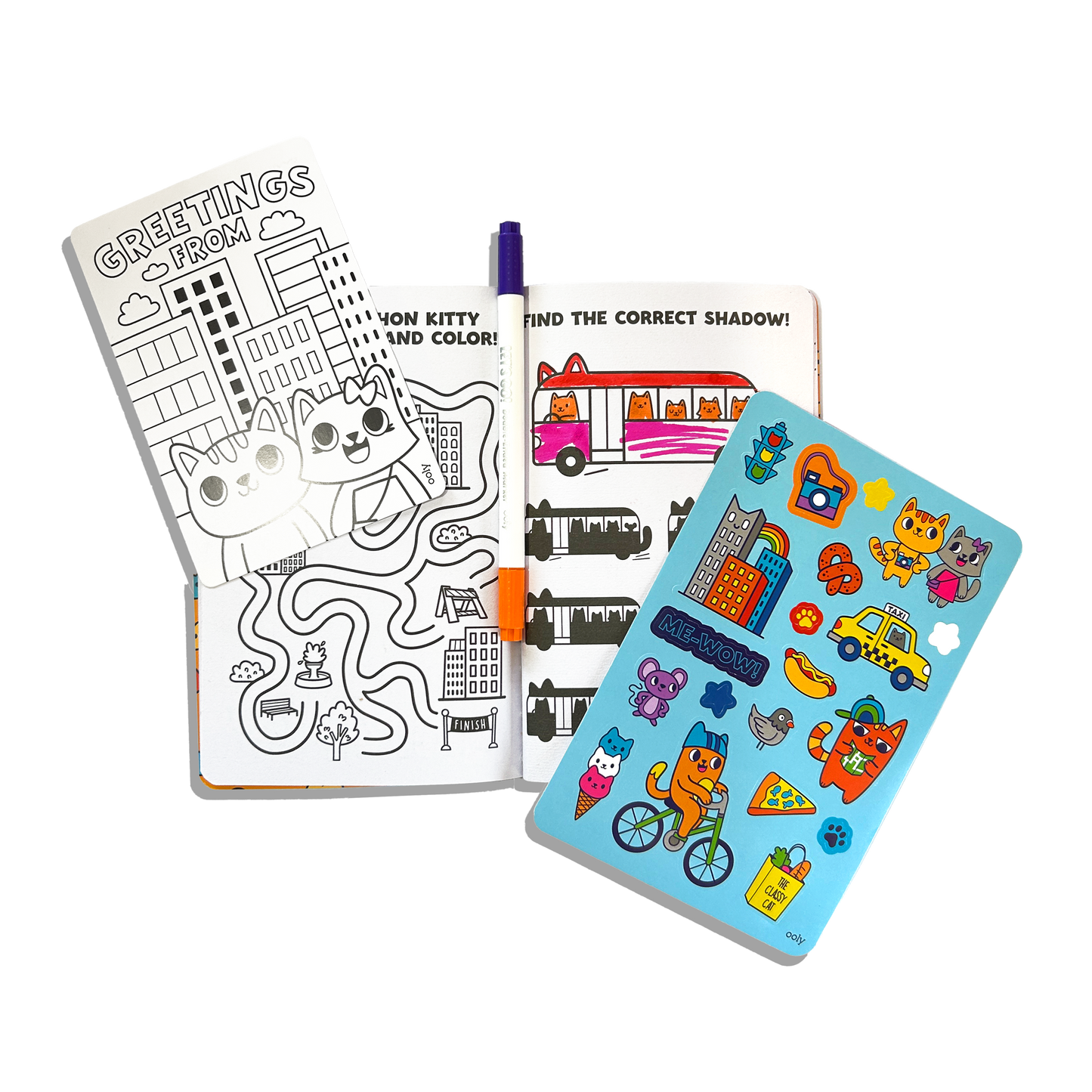 Let's Go! Activity & Coloring Kit - Kitty in the City