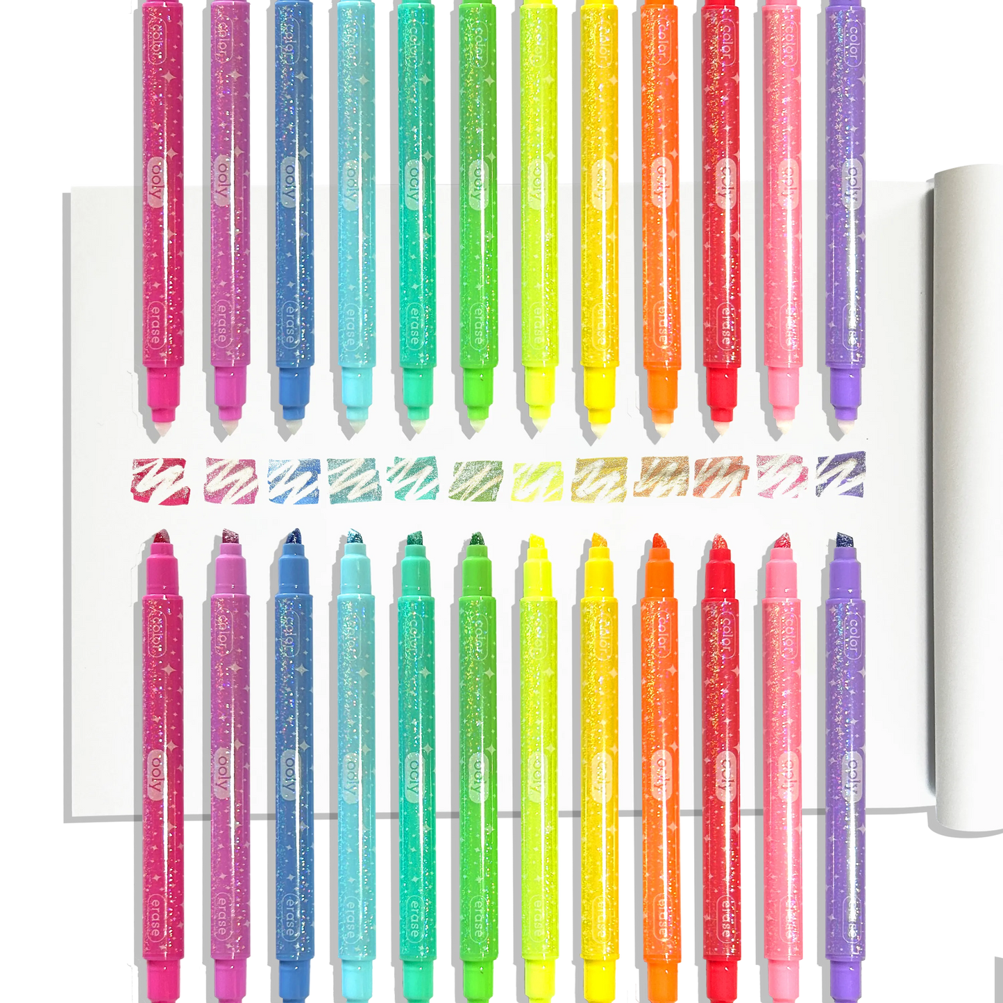 Make No Mistake! Sparkle Glittery Erasable Markers - Set of 12