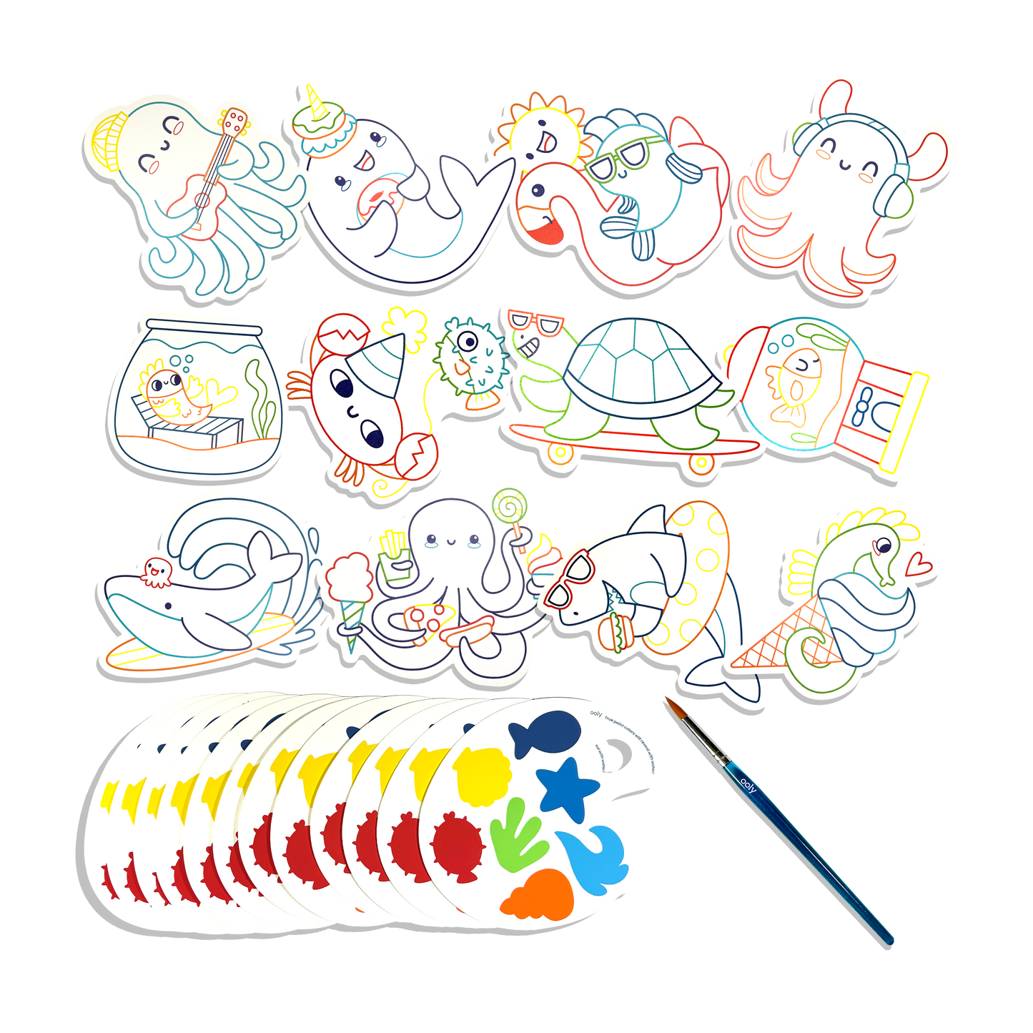Playful Painters Easy Watercolor Painting Kit - Ocean Fun