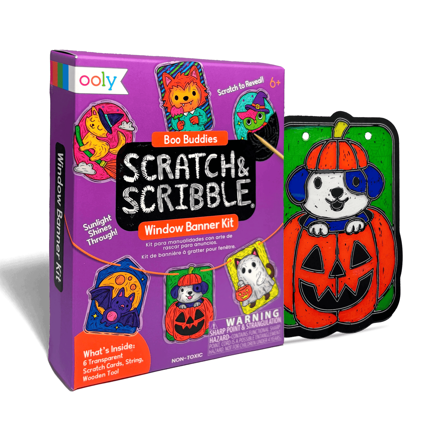 Scratch & Scribble Mini Window Banner Kit - Boo Buddies