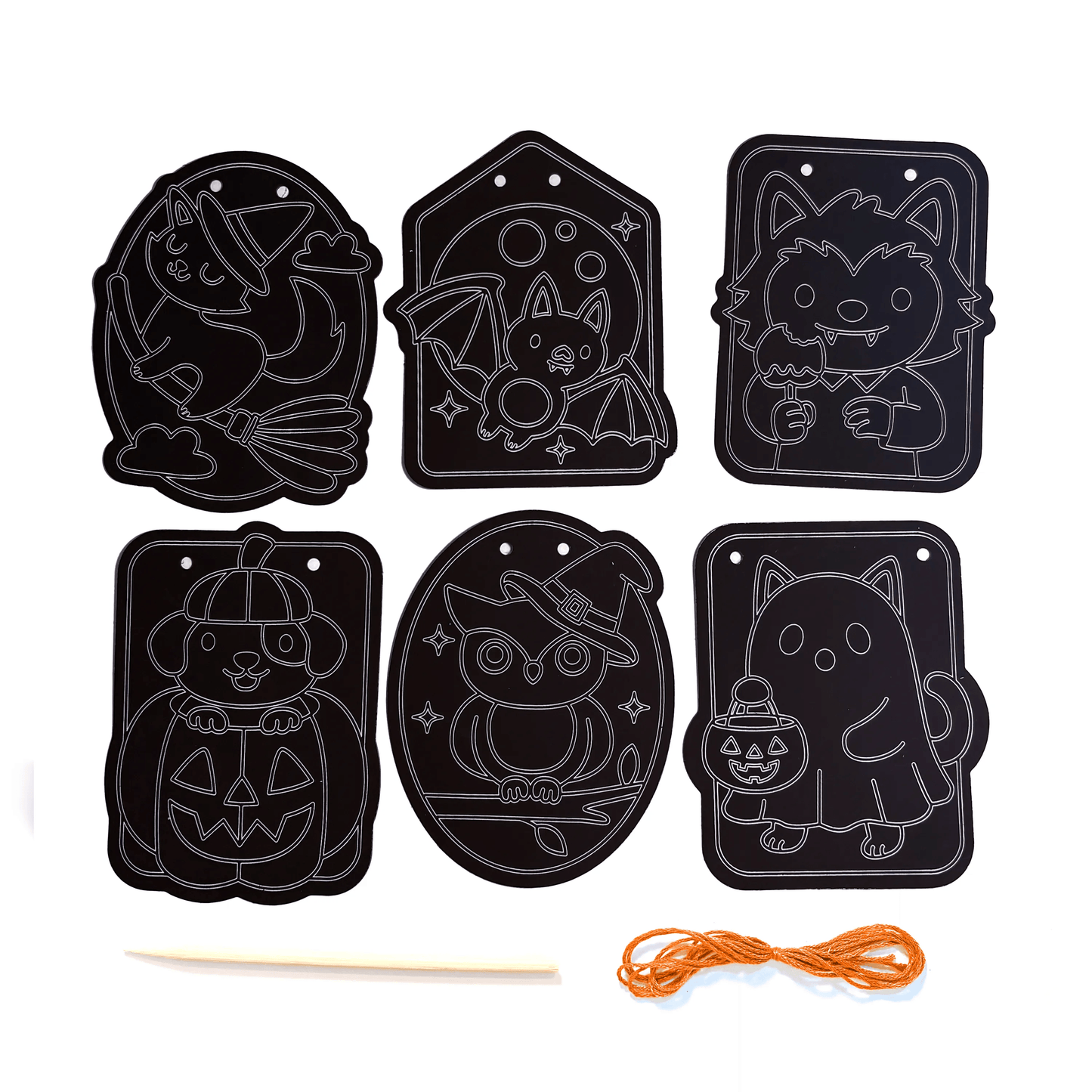 Scratch & Scribble Mini Window Banner Kit - Boo Buddies