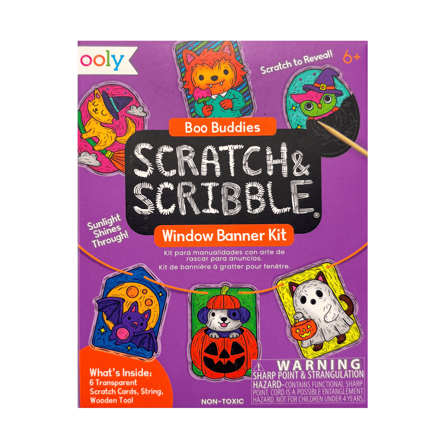 Scratch & Scribble Mini Window Banner Kit - Boo Buddies