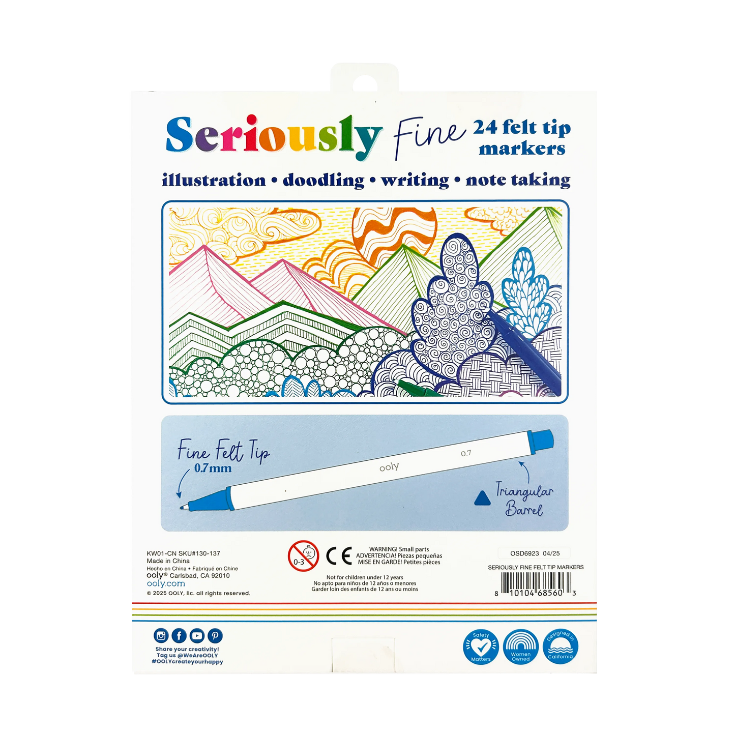 Seriously Fine Tip Markers - Set of 24