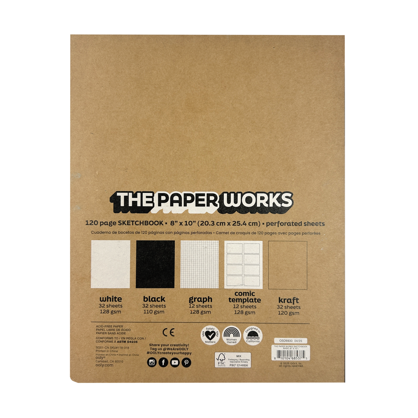 The Paper Works Sketchbook - 120 Pages