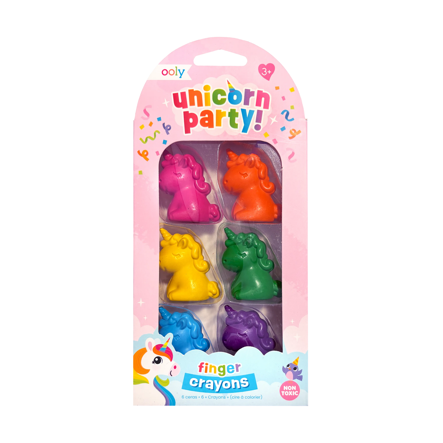 Unicorn Party Finger Crayons - Set of 6